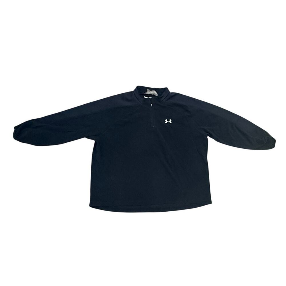 Under Armour Mens 3XL Black Short Sleeve Half Zip Pullover